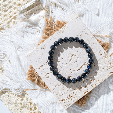 Black Body Blue Labradorite Bracelet