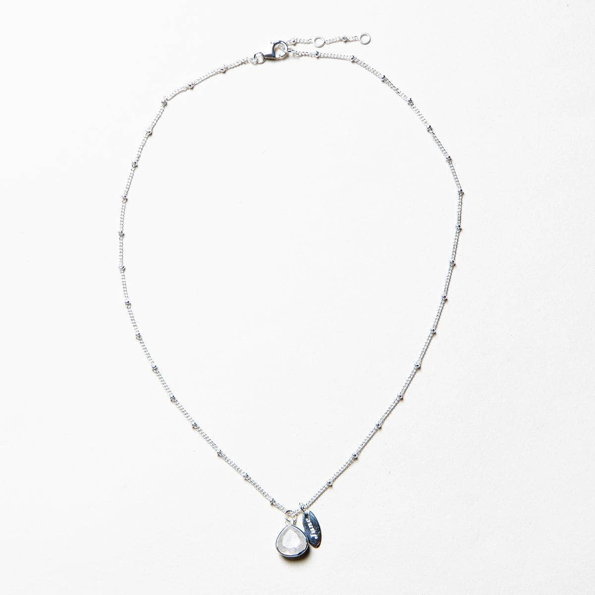 June Rainbow Moonstone Birthstone Necklace