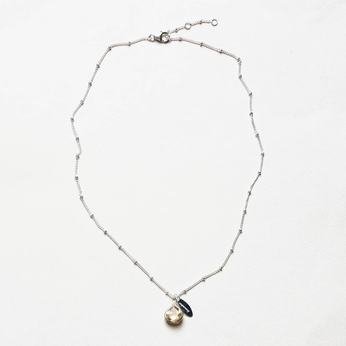 November Citrine Birthstone Necklace