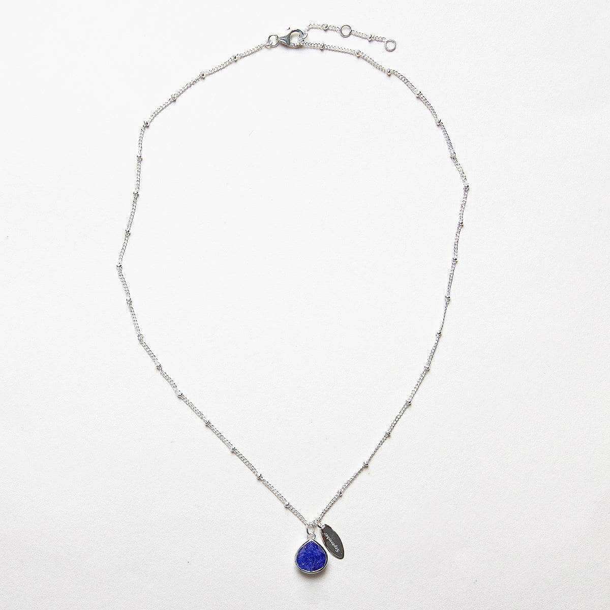 September Blue Sapphire Birthstone Necklace