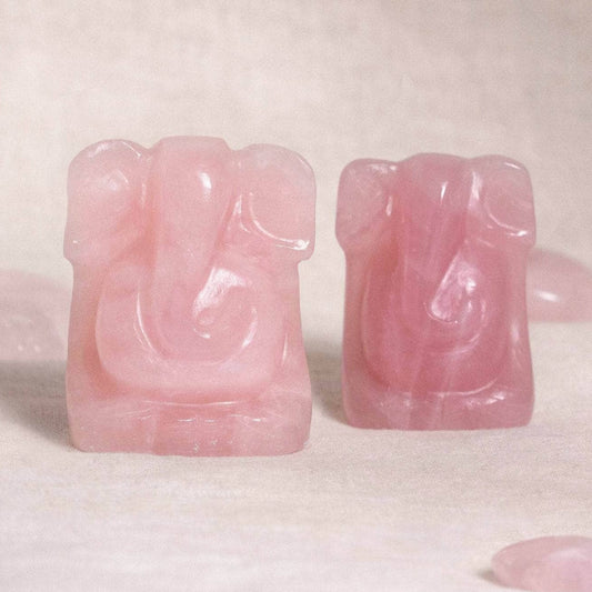 Rose Quartz Ganesh