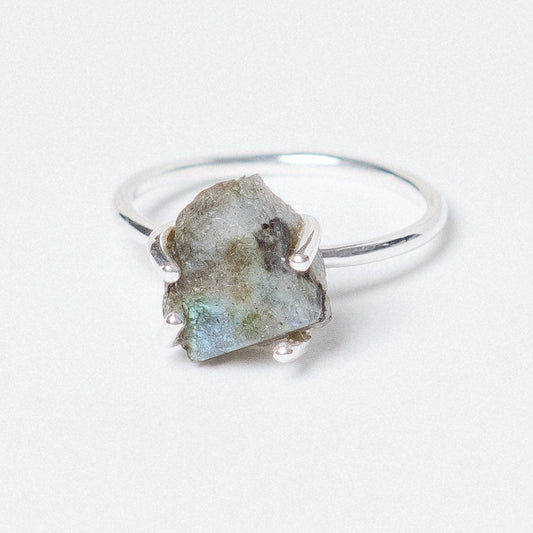 Labradorite Raw Freeform Gold or Silver Ring