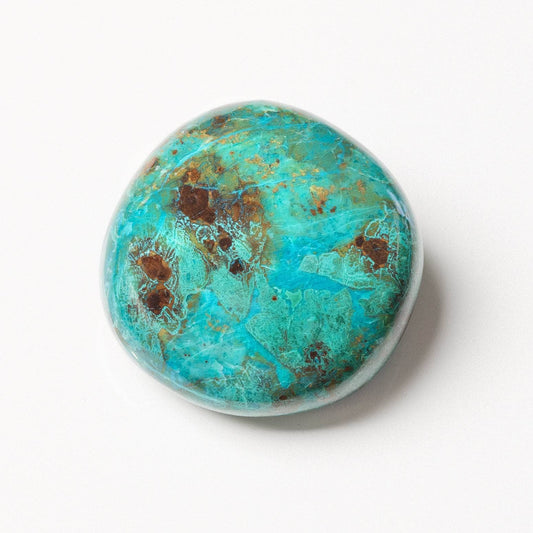 Rare Peruvian Chrysocolla Palm Stone