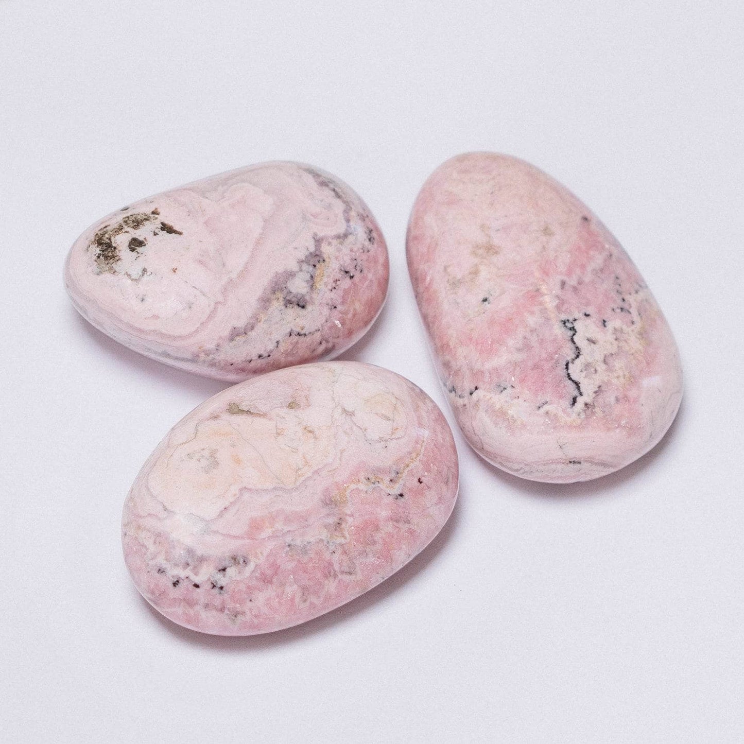 Peruvian Rhodochrosite Palm Stones - AAA Premium Quality