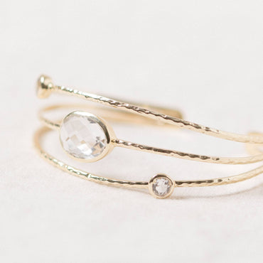Herkimer Diamond Gold Bracelet