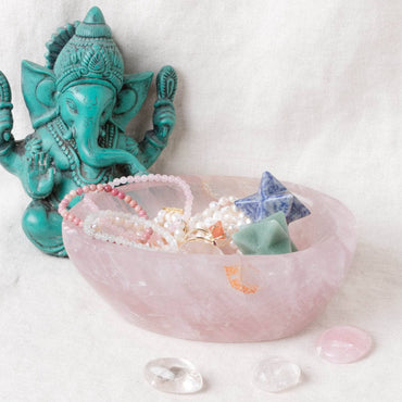 Rose Quartz Crystal Bowls- 1 of a Kind