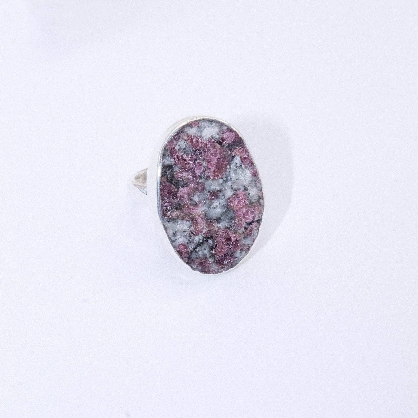 Rare Eudialyte Druzy Oval Adjustable Ring