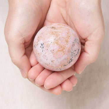 Peruvian Rhodonite Sphere with Tripod - AAA Premium Quality
