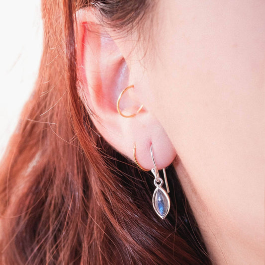 Labradorite Marquise Cut Earring