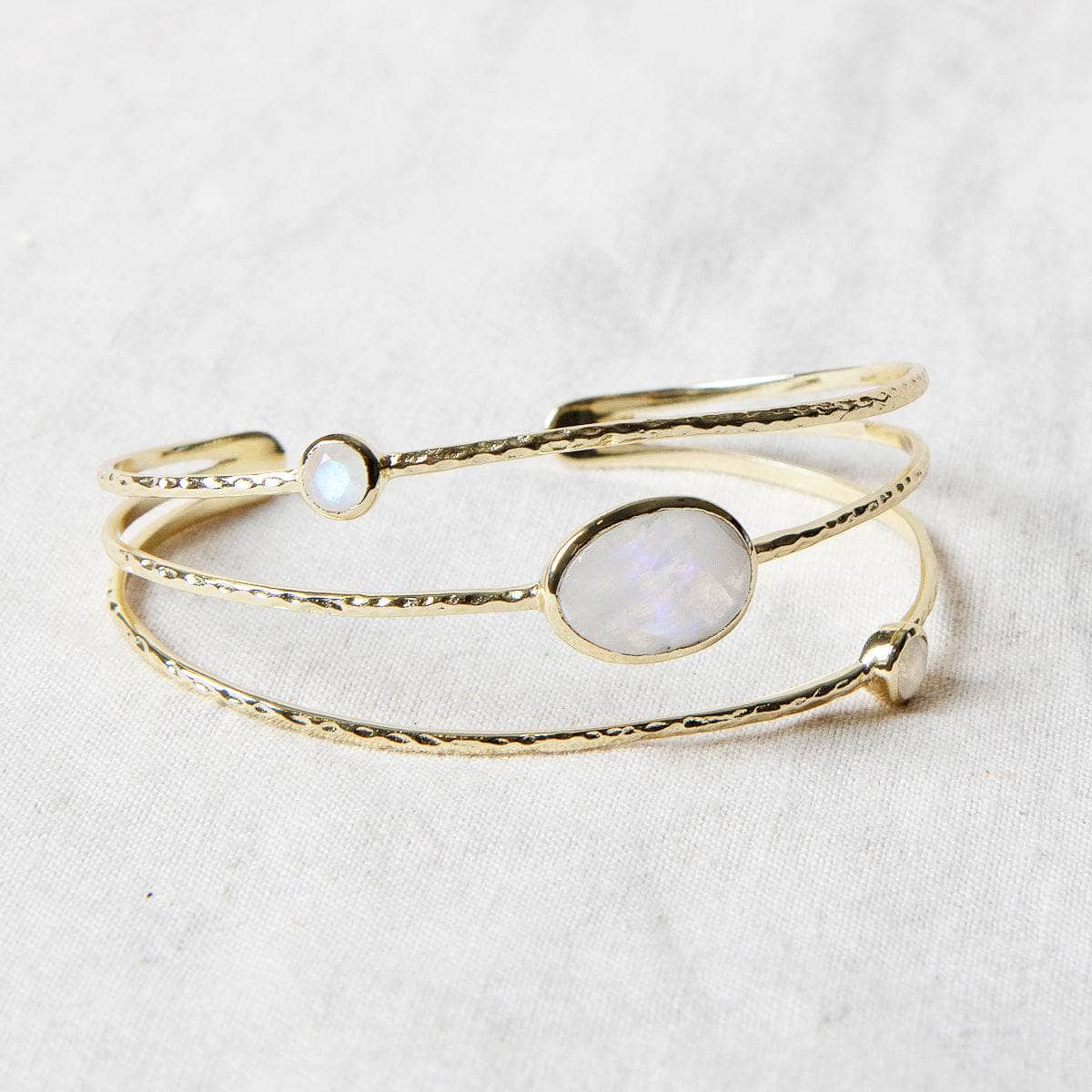 Rainbow Moonstone Gold Bracelet