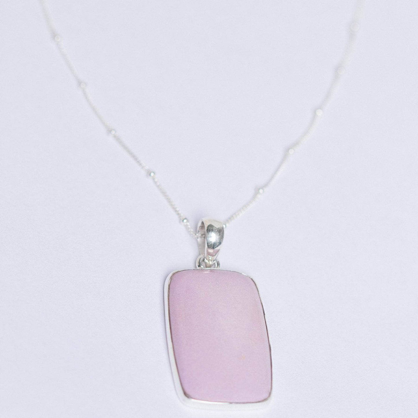 Rare Phosphosiderite Rectangle Pendant Necklace