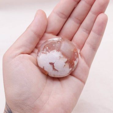 Natural Flower Agate Palm Stones - AAA Premium Quality