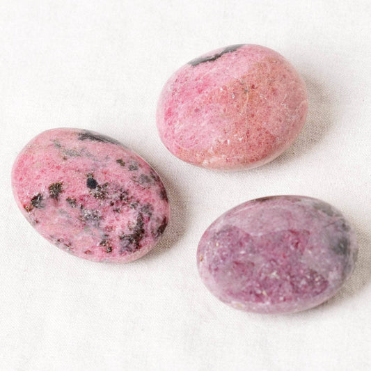 Rhodonite Palm Stones - AAA Premium Quality
