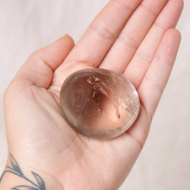 Smoky Quartz Palm Stones - AAA Premium Quality