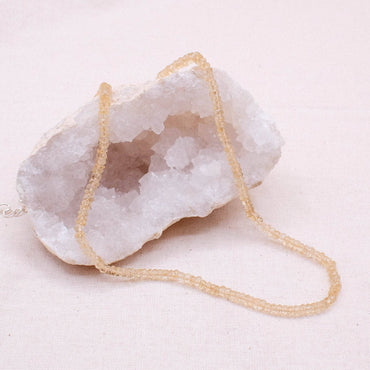 Citrine Single or Double Strand Bead Necklace