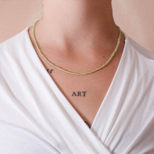 Peridot Single or Double Strand Bead Necklace