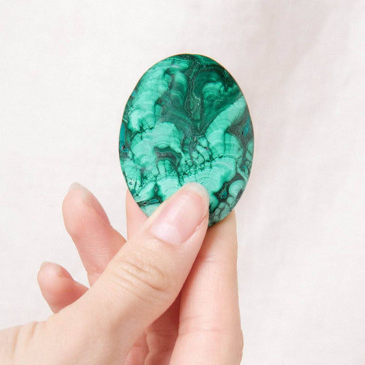 Genuine Malachite Palm Stones - AAA Premium Quality