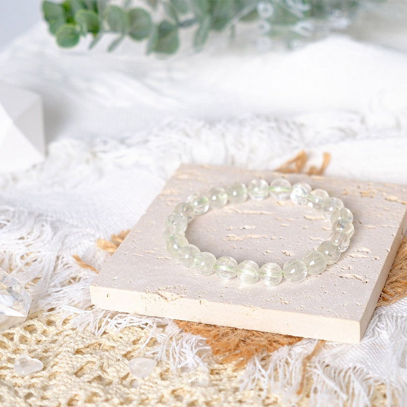 Rock sugar brushed cat eye green lithium sparkle bracelet