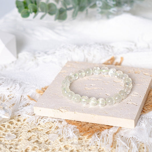 Rock sugar brushed cat eye green lithium sparkle bracelet