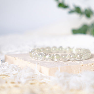 Rock sugar brushed cat eye green lithium sparkle bracelet