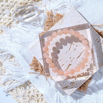 Pink Tangerine Moonstone Bracelet