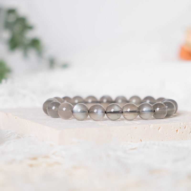 Transparent black moonstone bracelet
