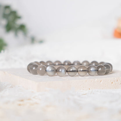 Transparent black moonstone bracelet