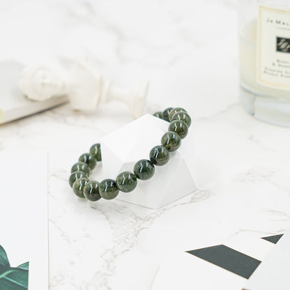 Smooth hair green hair crystal bracelet