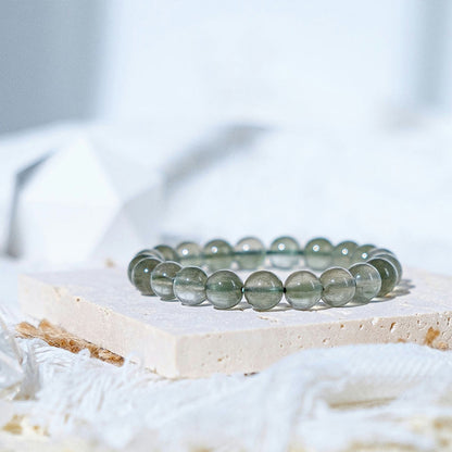 Ice translucent green hair crystal bracelet