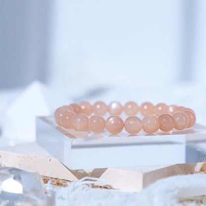 Pink Tangerine Moonstone Bracelet