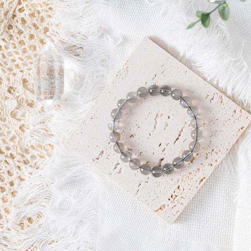 Transparent black moonstone bracelet