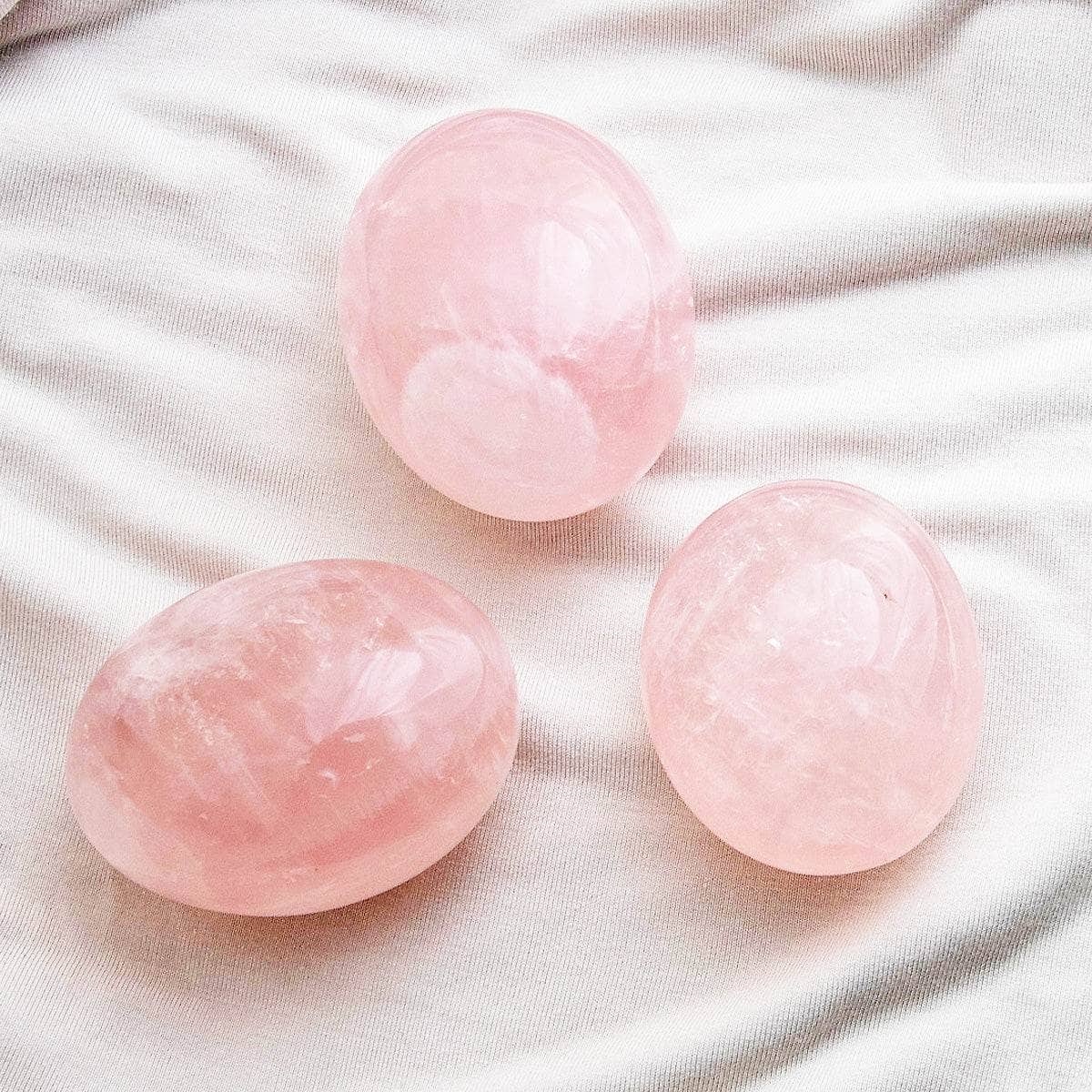 Rose Quartz Palm Stone - AAA Premium Quality