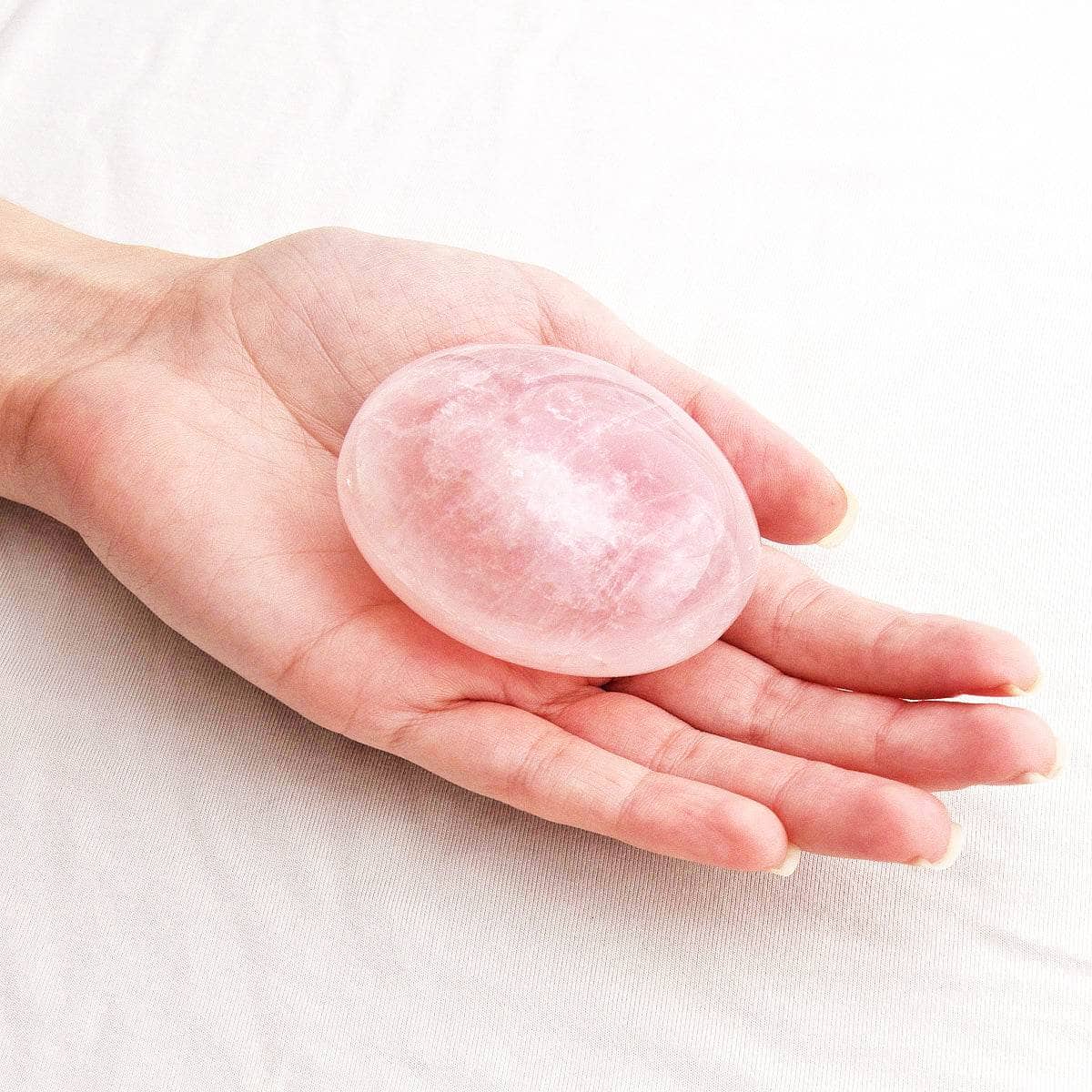 Rose Quartz Palm Stone - AAA Premium Quality