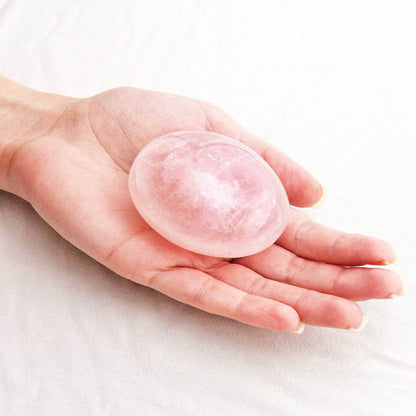 Rose Quartz Palm Stone - AAA Premium Quality