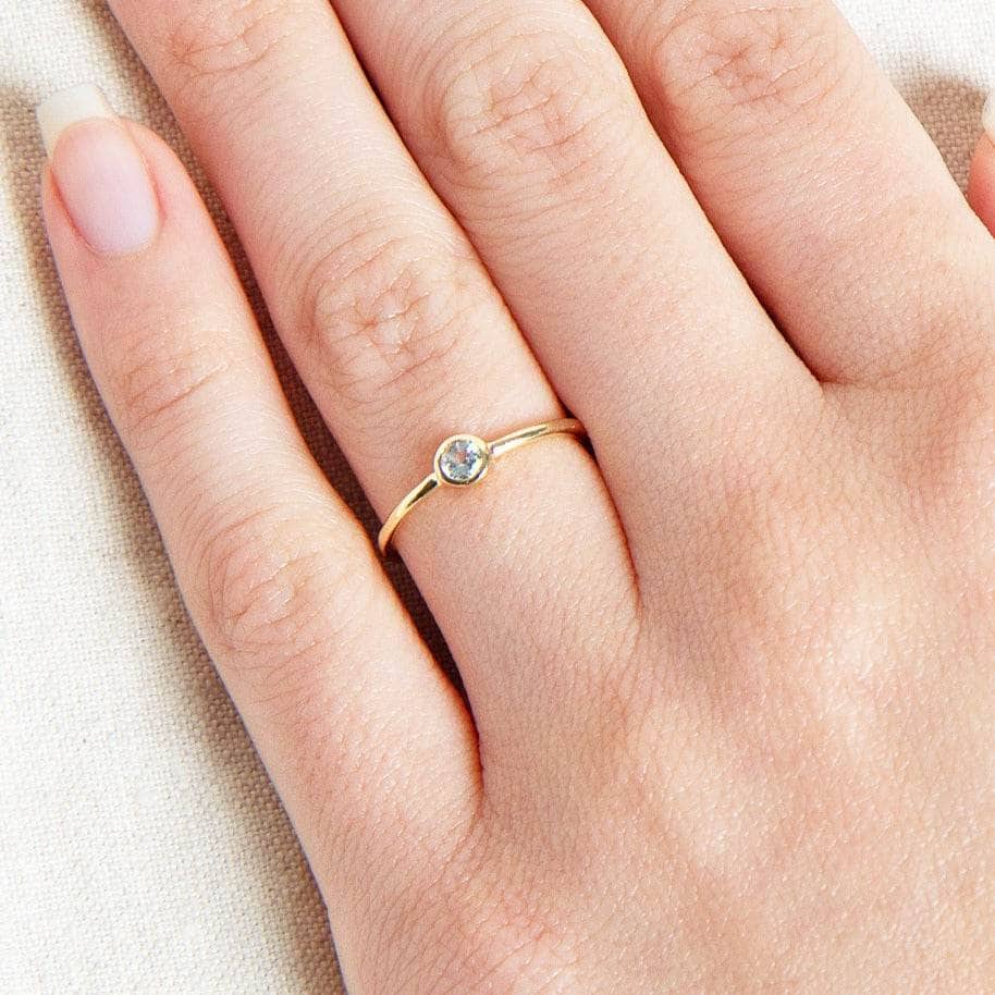 Blue Topaz Silver or Gold  Ring