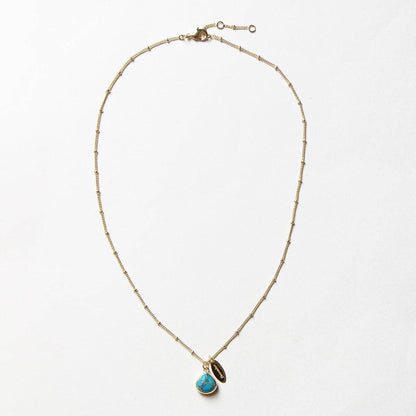 December Turquoise Birthstone Necklace