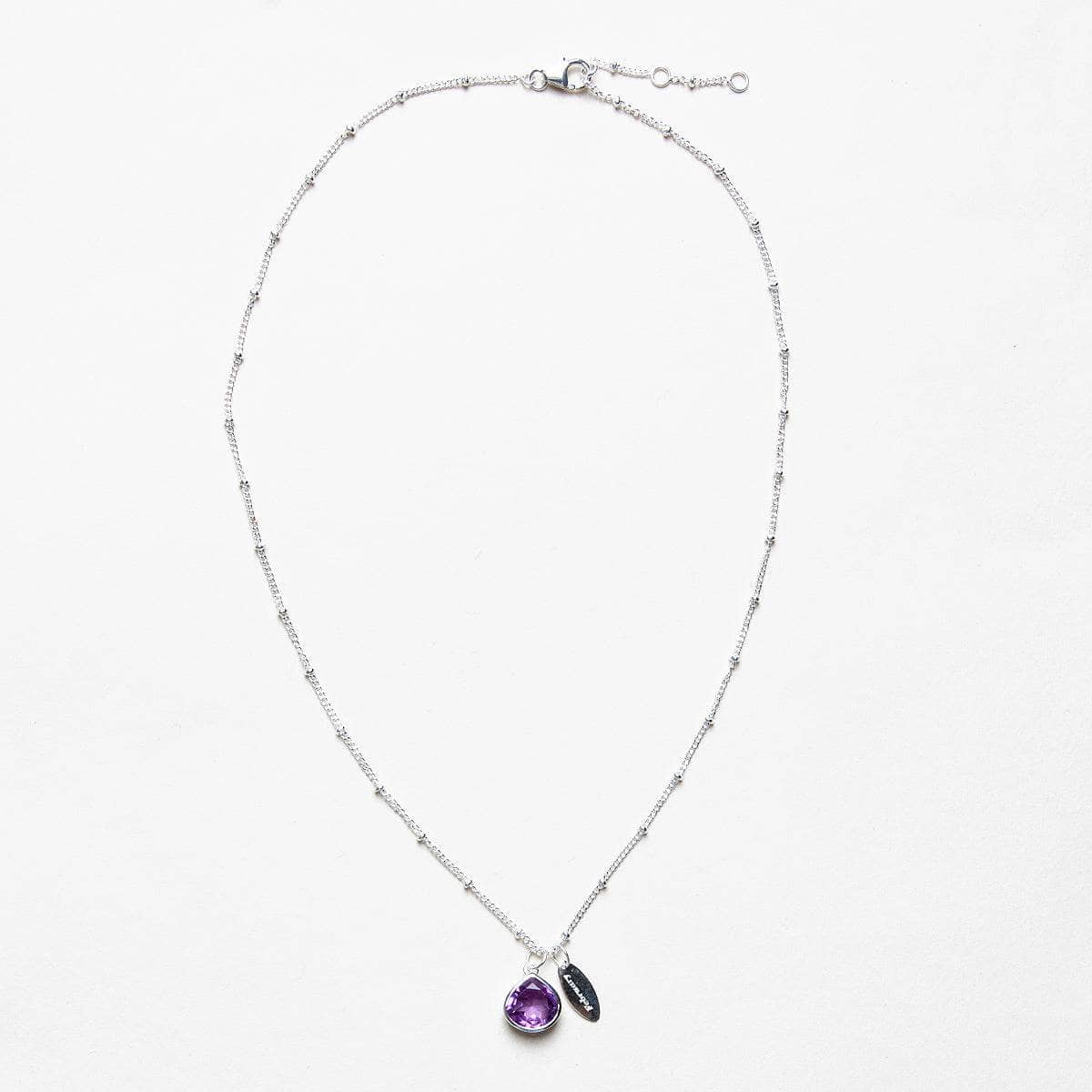 February Amethyst Birthstone Necklace