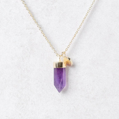 Delicate Amethyst Crystal Point Necklace