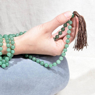 Green Aventurine Mala - High-Energy Gemstones