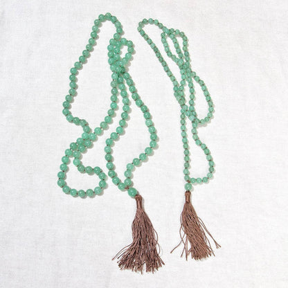 Green Aventurine Mala - High-Energy Gemstones