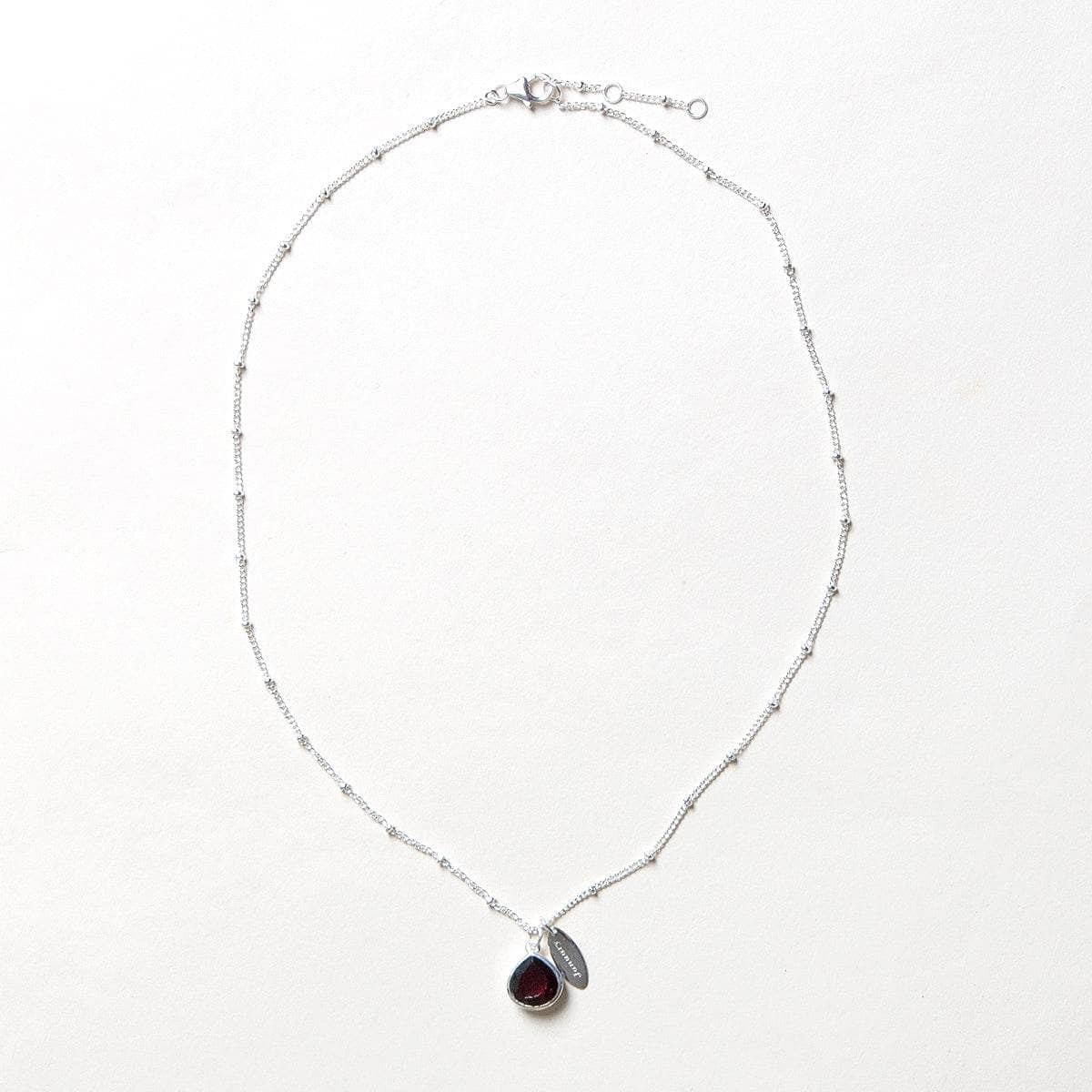 January Garnet Birthstone Necklace