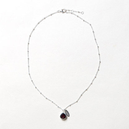 January Garnet Birthstone Necklace