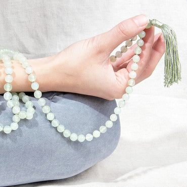 Green Jade Mala - High-Energy Gemstones