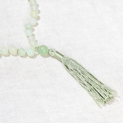 Green Jade Mala - High-Energy Gemstones