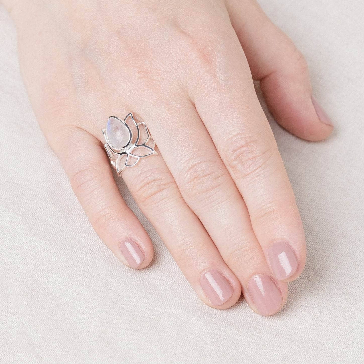 Lotus Gemstone Ring