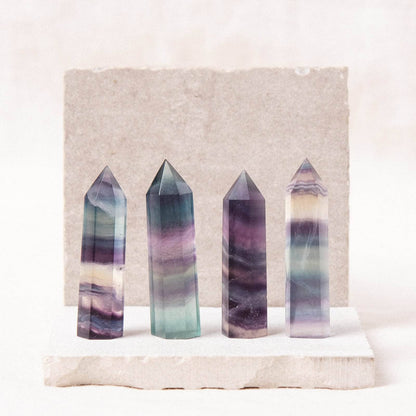 Rainbow Fluorite Crystal Point - AAA Premium Quality