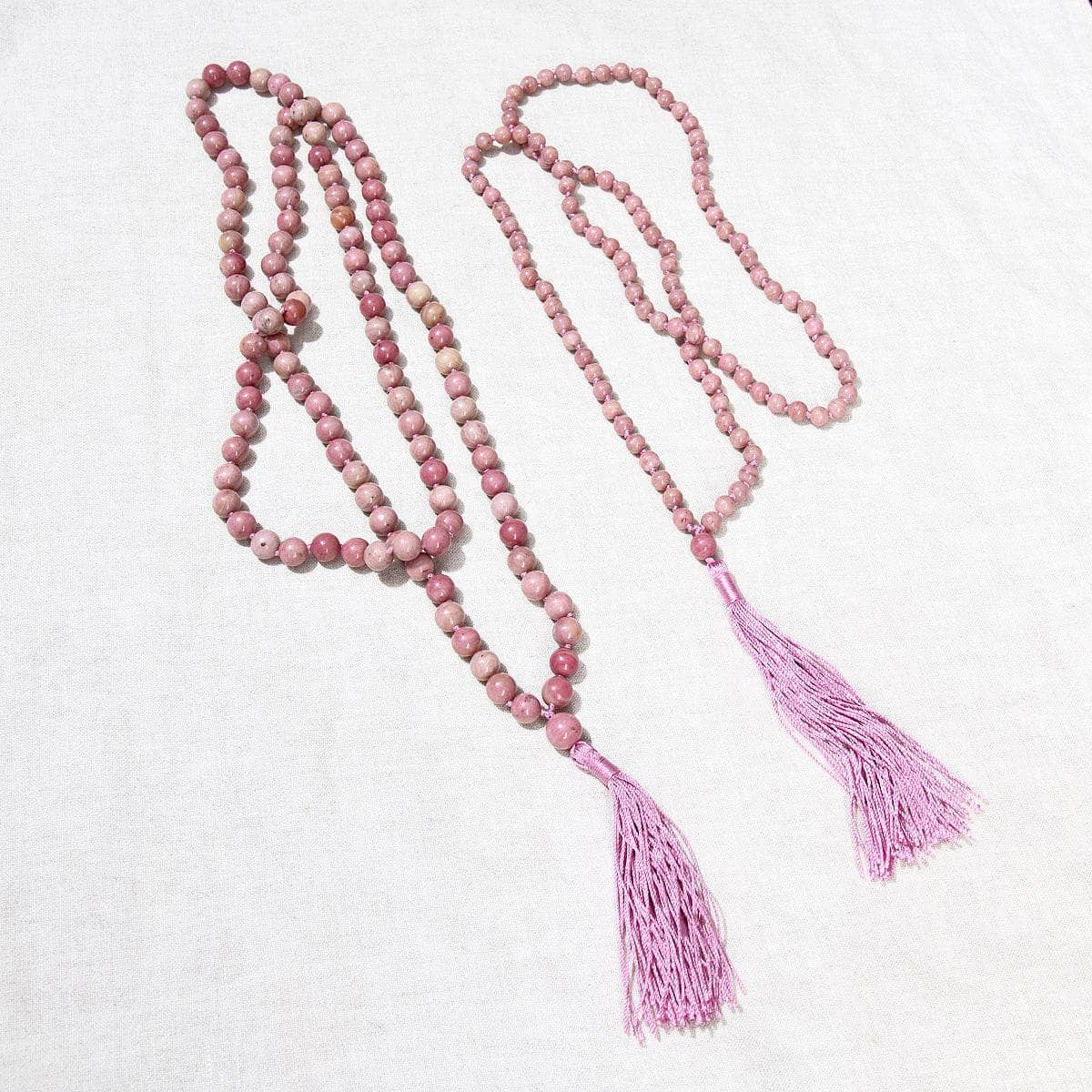 Rhodonite Mala - High-Energy Gemstones