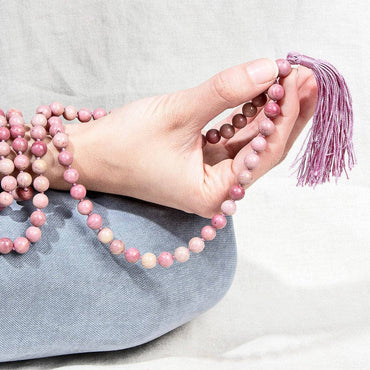 Rhodonite Mala - High-Energy Gemstones