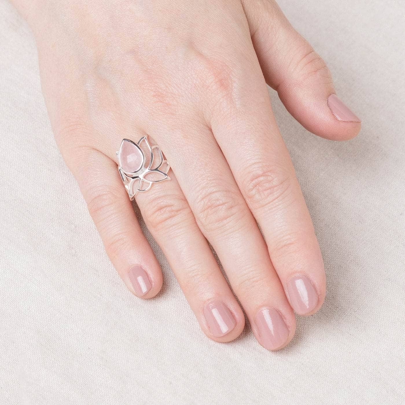 Lotus Gemstone Ring