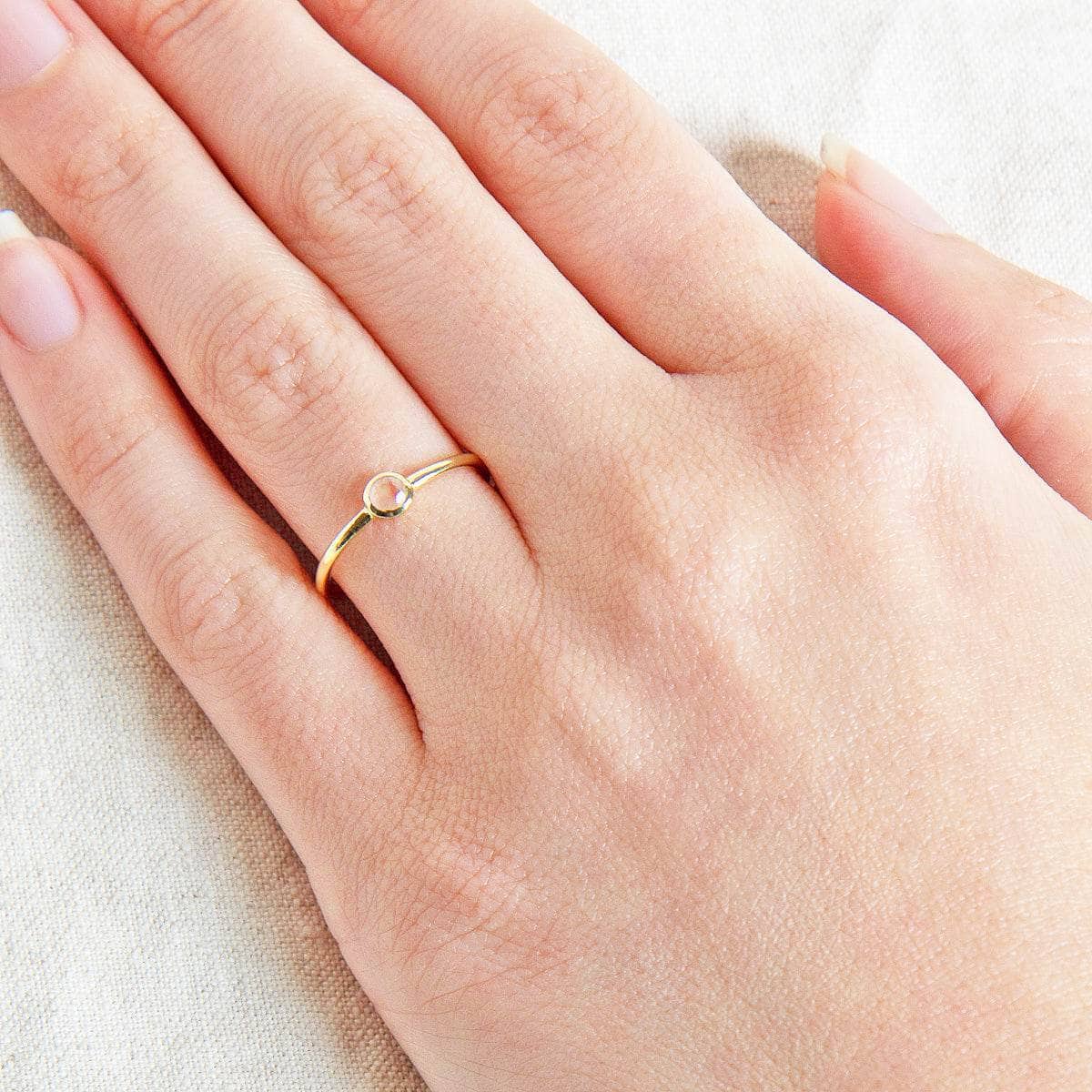 Rose Quartz Silver or Gold Ring